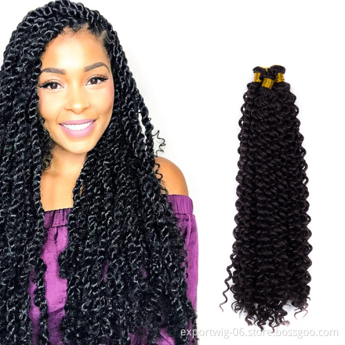 wholesale 14inch water wave crochet synthetic hair passion twist water wave crochet braiding hair extension